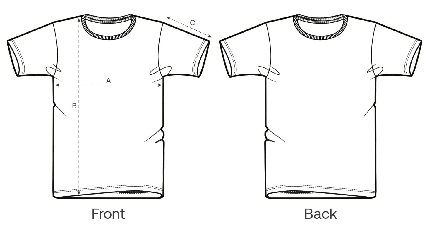 T-shirt Crafter Storlekguide - Stanley/Stella