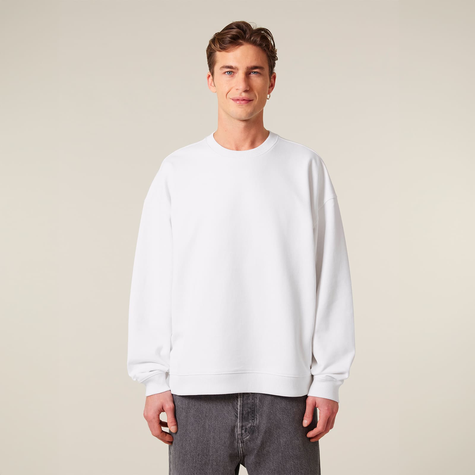 Sweatshirt Radder 2.0 Stanley/Stella med eget tryck | Vit - Hejdi.se